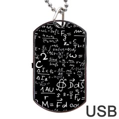 E=mc2 Text Science Albert Einstein Formula Mathematics Physics Dog Tag Usb Flash (one Side) by Jancukart