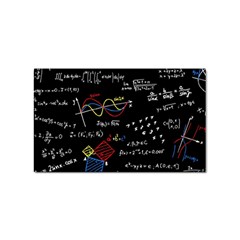 Black Background With Text Overlay Mathematics Formula Board Sticker Rectangular (100 Pack) by Jancukart