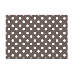 Brown And White Polka Dots Sticker A4 (100 Pack) by GardenOfOphir