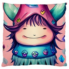 Shroom Magic Conjure Charm Large Cushion Case (one Side) by GardenOfOphir