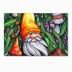 Magic Mushroom Charm Toadstool Glamour Postcard 4 x 6  (pkg Of 10) by GardenOfOphir