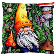 Magic Mushroom Charm Toadstool Glamour Large Cushion Case (one Side) by GardenOfOphir