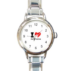 I Love Patricia Round Italian Charm Watch by ilovewhateva