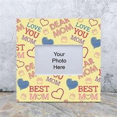 Love Mom Happy Mothers Day I Love Mom Graphic Pattern White Box Photo Frame 4  X 6  by Ravend