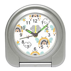 Art Pattern Design Wallpaper Background Print Travel Alarm Clock by Ravend