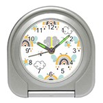 Art Pattern Design Wallpaper Background Print Travel Alarm Clock Front