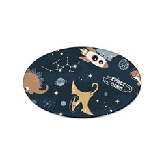 Space Theme Art Pattern Design Wallpaper Sticker Oval (100 Pack) by Ravend