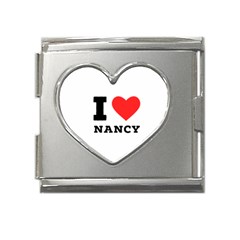 I Love Nancy Mega Link Heart Italian Charm (18mm) by ilovewhateva