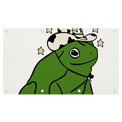 Frog With A Cowboy Hat Banner And Sign 7  X 4  by Teevova