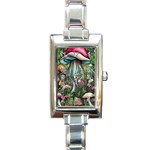 Craft Mushroom Rectangle Italian Charm Watch Front