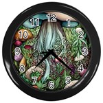 Craft Mushroom Wall Clock (Black) Front