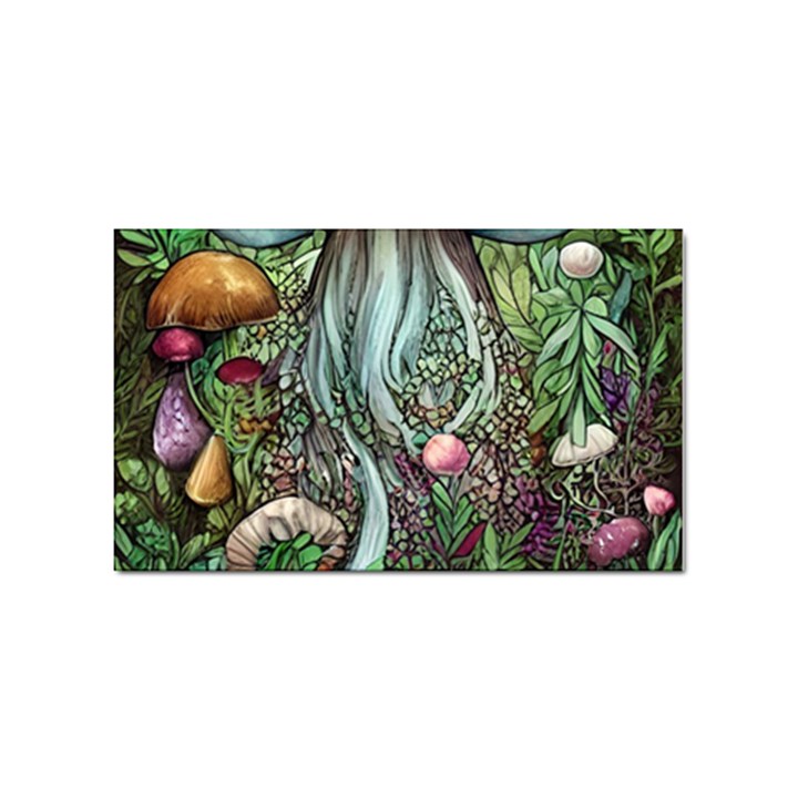 Craft Mushroom Sticker (Rectangular)