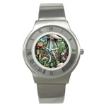 Craft Mushroom Stainless Steel Watch Front