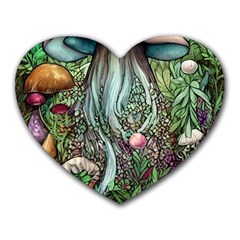 Craft Mushroom Heart Mousepad by GardenOfOphir