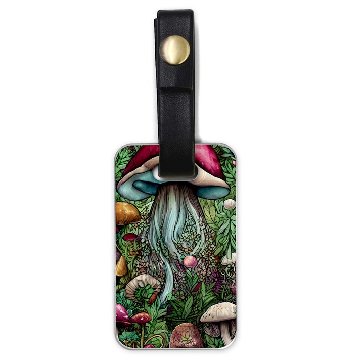 Craft Mushroom Luggage Tag (one side)