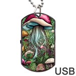 Craft Mushroom Dog Tag USB Flash (One Side) Front