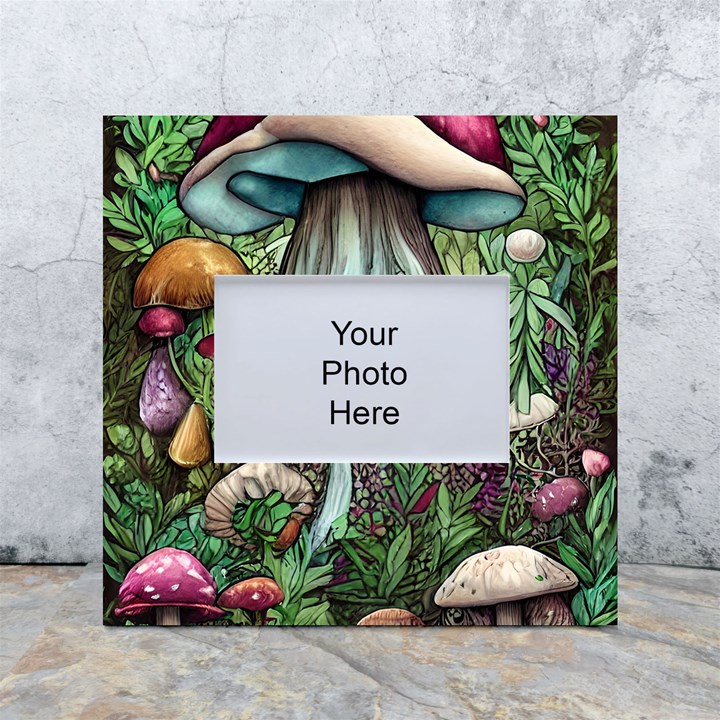 Craft Mushroom White Box Photo Frame 4  x 6 