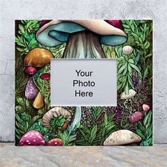 Craft Mushroom White Wall Photo Frame 5  X 7  by GardenOfOphir