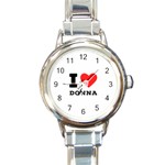 i love donna Round Italian Charm Watch Front