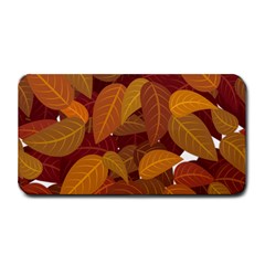 Watercolor Leaves Leaf Orange Medium Bar Mat by Jancukart