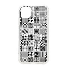 Black And White Geometric Patterns Iphone 11 Tpu Uv Print Case by Jancukart