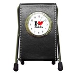 I love carol Pen Holder Desk Clock Front