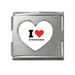 I Love Stephanie Mega Link Heart Italian Charm (18mm) by ilovewhateva