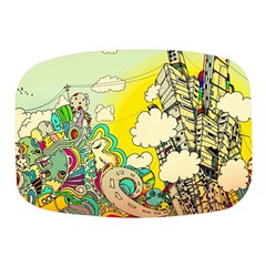 Doodle Wallpaper Artistic Surreal Mini Square Pill Box by Jancukart