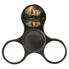 Nature Waters Lake Island Landscape Thunderstorm Finger Spinner by Jancukart