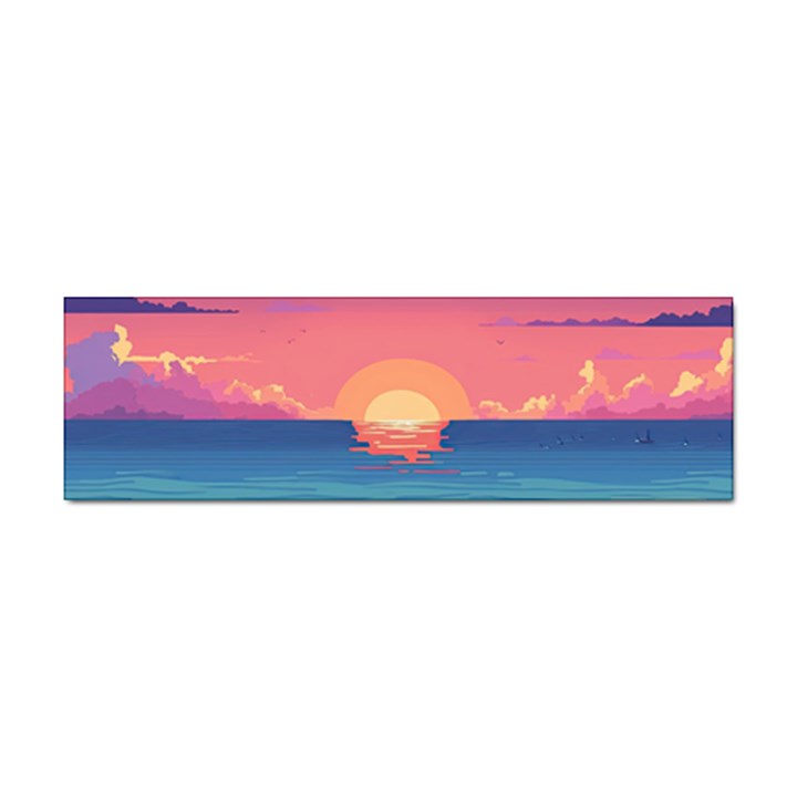 Sunset Ocean Beach Water Tropical Island Vacation 2 Sticker Bumper (10 pack)