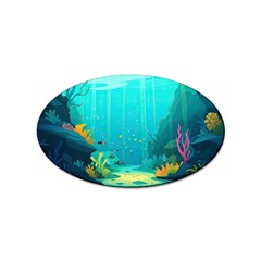 Intro Youtube Background Wallpaper Aquatic Water Sticker Oval (100 Pack) by Pakemis