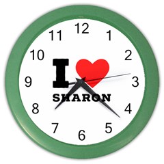 I Love Sharon Color Wall Clock by ilovewhateva