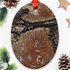 Rustic Charm Abstract Print Ornament (oval) by dflcprintsclothing