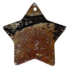 Rustic Charm Abstract Print Ornament (star) by dflcprintsclothing