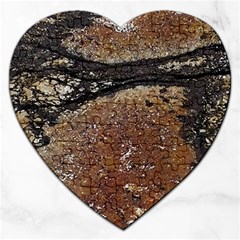 Rustic Charm Abstract Print Jigsaw Puzzle (heart) by dflcprintsclothing