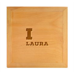 I Love Laura Wood Photo Frame Cube by ilovewhateva