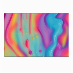 Liquid Art Pattern - Marble Art Postcard 4 x 6  (pkg Of 10) by GardenOfOphir