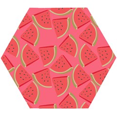 Watermelon Background Watermelon Wallpaper Wooden Puzzle Hexagon by Wegoenart