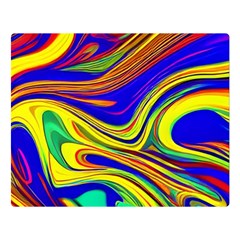 Contemporary Art Fluid Background One Side Premium Plush Fleece Blanket (large) by GardenOfOphir