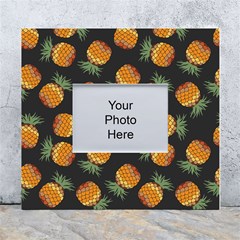 Pineapple Background Pineapple Pattern White Wall Photo Frame 5  X 7  by Wegoenart