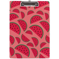 Watermelon Red Food Fruit Healthy Summer Fresh A4 Acrylic Clipboard by Wegoenart