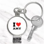 I love amy Nail Clippers Key Chain Front