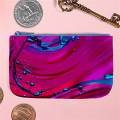 Fluid Art Pattern Large Coin Purse by GardenOfOphir