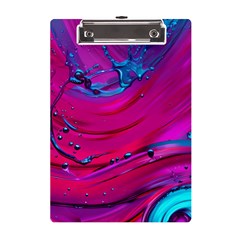 Fluid Art Pattern A5 Acrylic Clipboard by GardenOfOphir