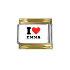 I Love Emma Gold Trim Italian Charm (9mm) by ilovewhateva