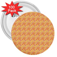 Peach Leafs 3  Buttons (100 Pack)  by Sparkle