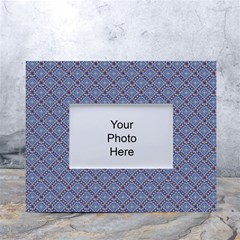 Blue Diamonds White Tabletop Photo Frame 4 x6  by Sparkle