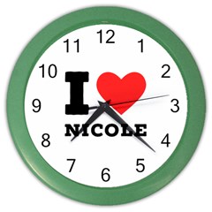 I Love Nicole Color Wall Clock by ilovewhateva