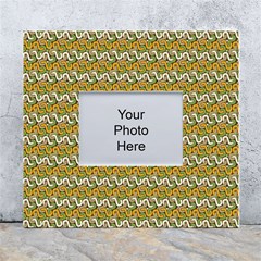 Pattern White Wall Photo Frame 5  X 7  by Sparkle