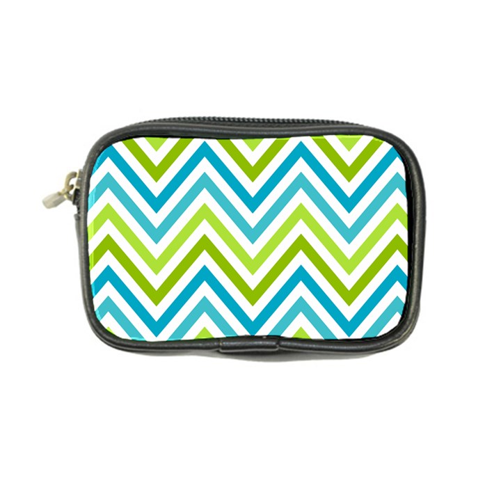 Green Chevron Coin Purse